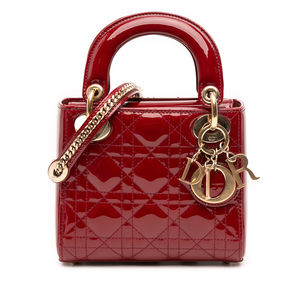 Pre-Loved Dior Mini Patent Cannage Lady Dior